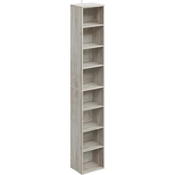 IRONCK 8-Tier Narrow Corner Bookshelf