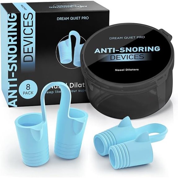 Anti Snoring Nasal Dilators – 8 Pack with Travel Case