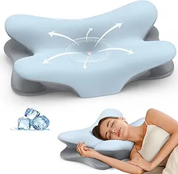 Cervical Memory Foam Neck Pillow for Sleep Support
