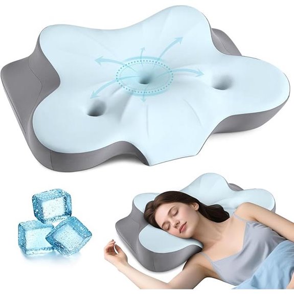 Cervical Memory Foam Neck Pillow for Side Sleep