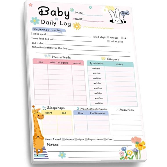 Newborn Baby Tracker Journal for Daily Care