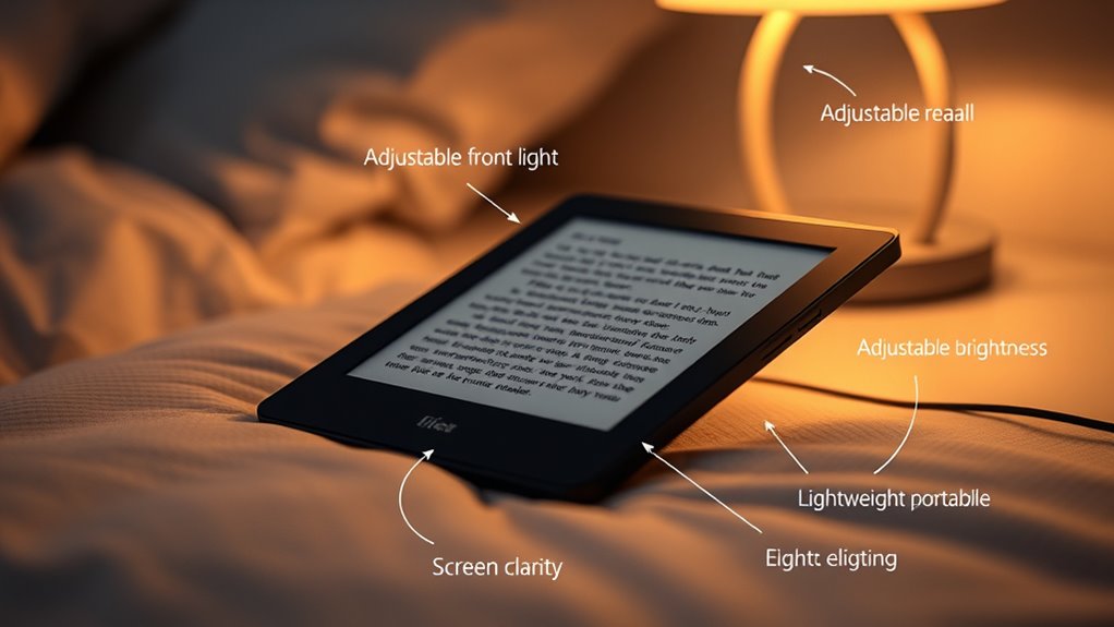 nighttime e ink reader features