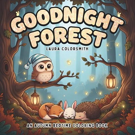 Goodnight Forest Coloring Book for Kids and Adults