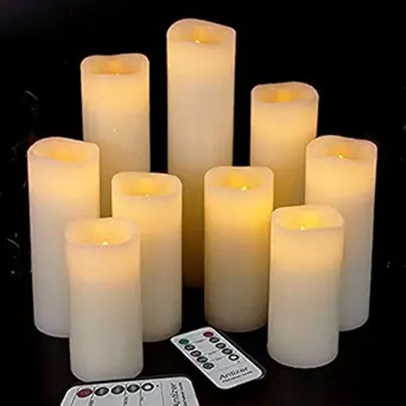 Antizer Flameless LED Candles Pack of 9 with Remote
