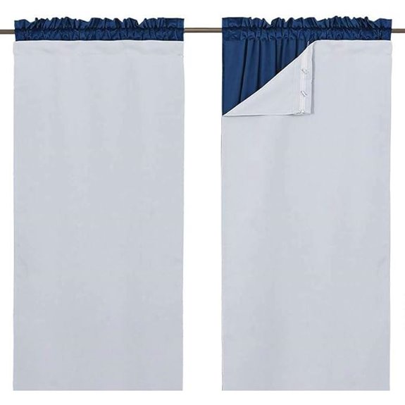 NICETOWN Noise-Reducing White Blackout Curtain Liners