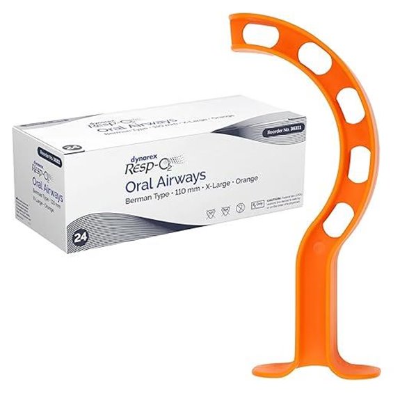Dynarex Berman Oral Airway Assist Device 110mm 24-Count