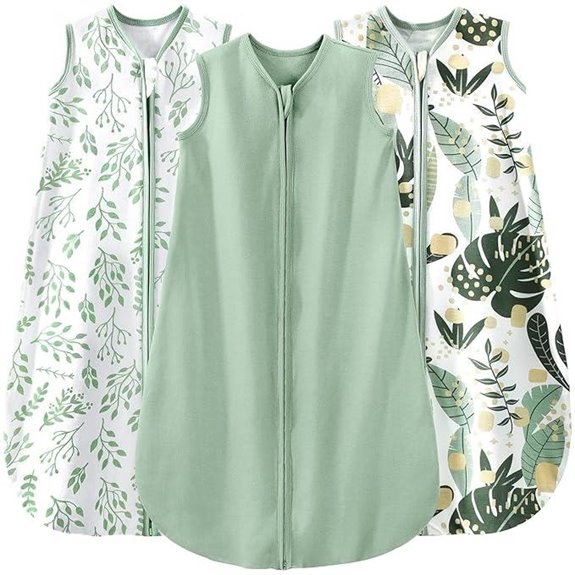 Yoofoss Organic Cotton Baby Sleep Sacks (3-Pack)