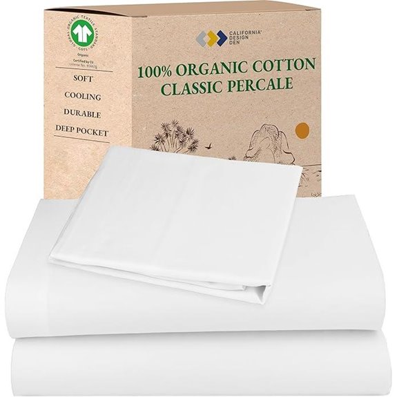 California Design Den Organic Cotton Twin Sheets