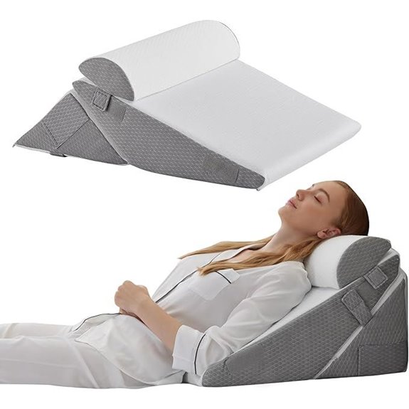 Bedluxe Orthopedic Wedge Pillow Set for Sleep and Reflux