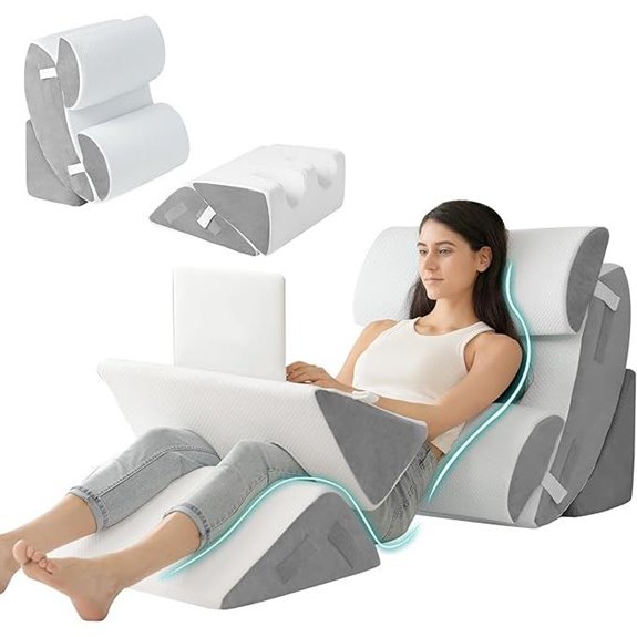 Hansleep 6PCS Orthopedic Wedge Pillow Set for Pain Relief