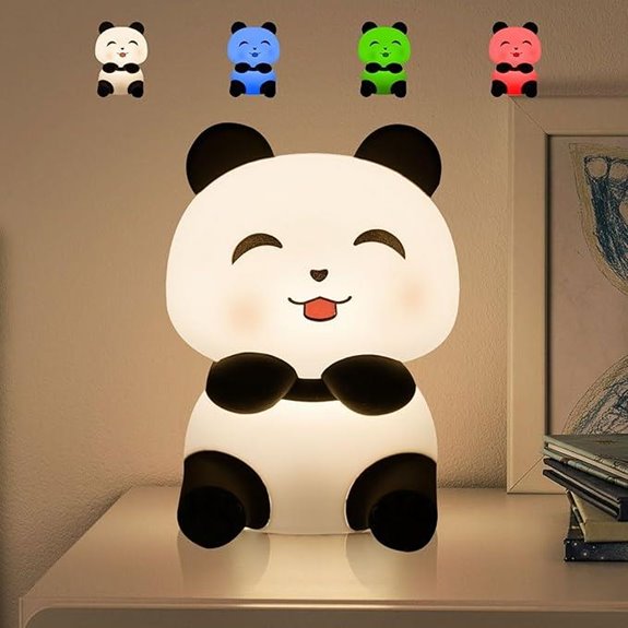 TLAOTNIY Panda Night Light with 4 Color Modes