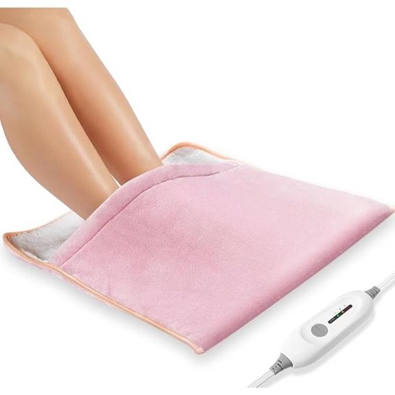 Electric Foot Warmer Heating Pad King Size Pink