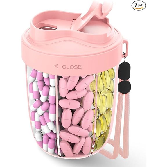 pink pill organizer dispenser