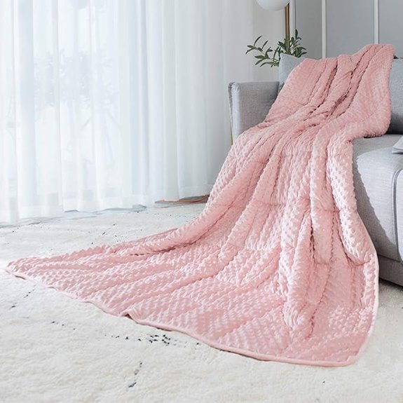 pink reversible weighted blanket