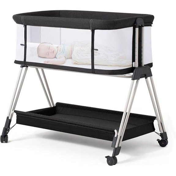 Fodoss Baby Bassinet Bedside Sleeper with Wheels