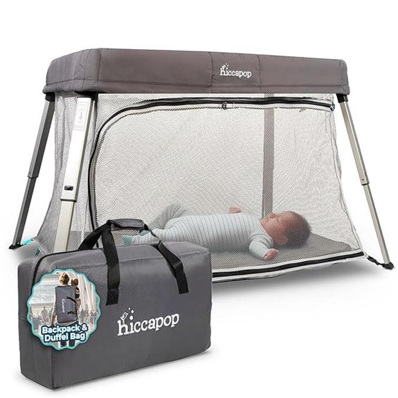 Hiccapop TravelPod Portable Baby Crib with Zippered Door