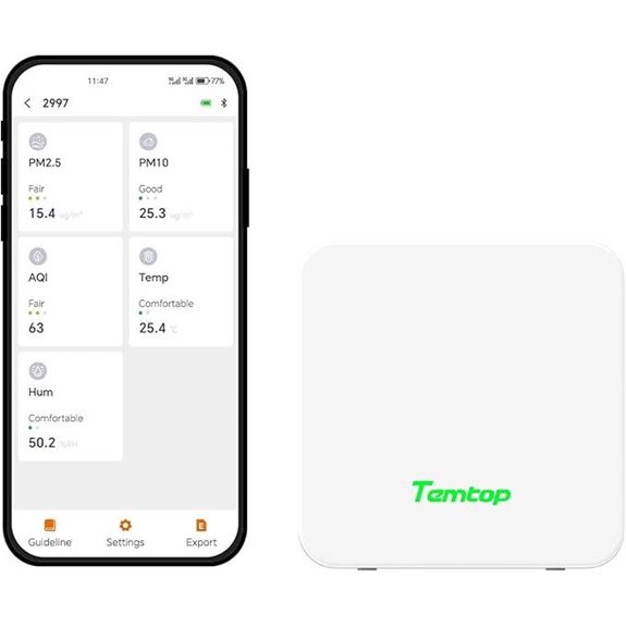 Temtop P1 Air Quality Monitor with Bluetooth App
