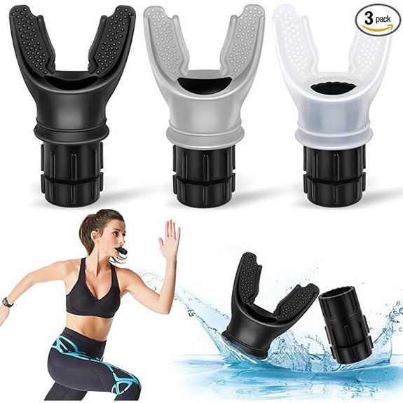 3-Pack Portable Breathing Trainers with Adjustable Resistance
