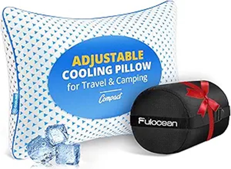Small Cooling Memory Foam Travel Pillow