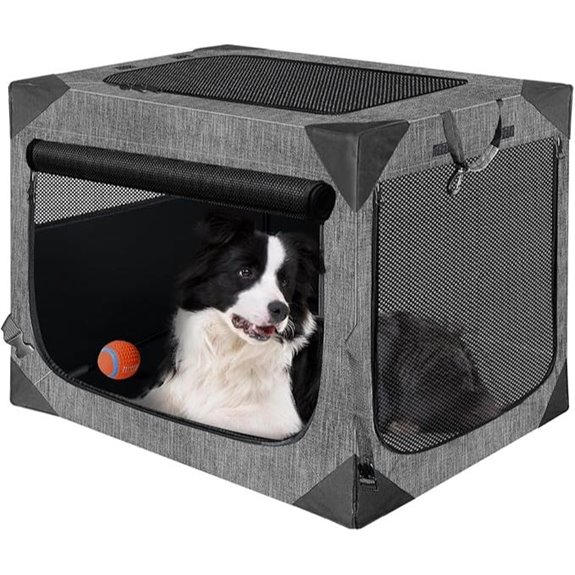 Collapsible Soft Dog Crate with Mesh Window