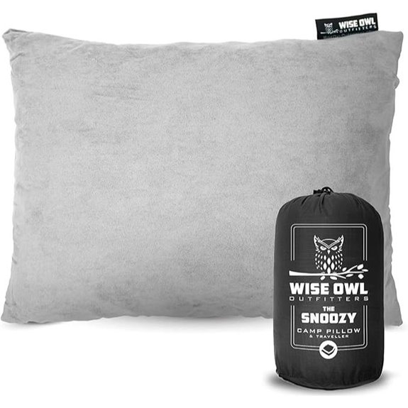 Wise Owl Camping Pillow for Travel and Outdoors