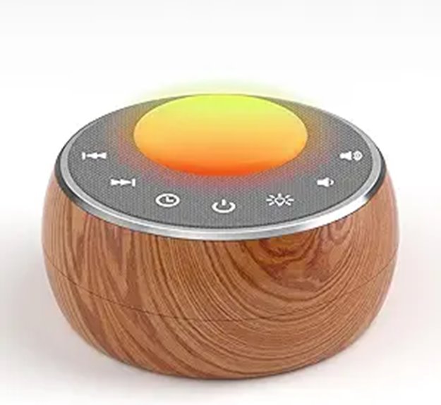 Peakeep Portable White Noise Sound Machine with Light