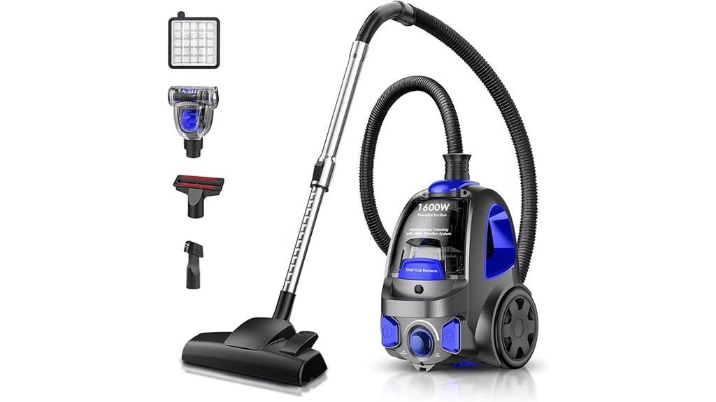 powerful cyclonic bagless vacuum