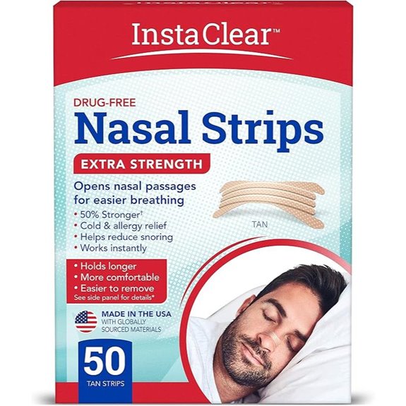 Extra-Strength Nasal Strips for Better Breathing