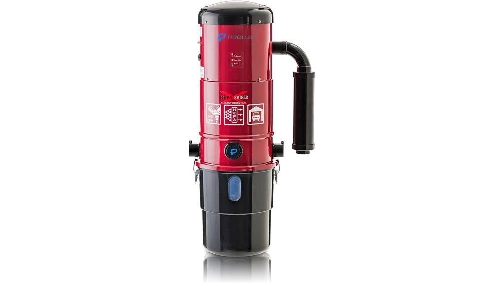 powerful red central vacuum