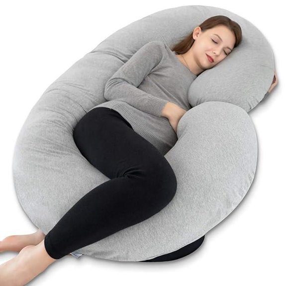 INSEN Pregnancy Body Pillow with Jersey Cover