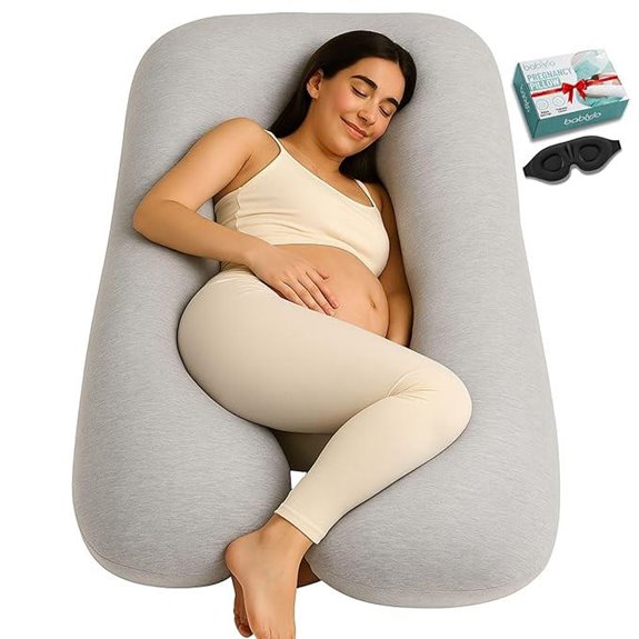 U-Shaped Pregnancy Pillow with Bonus Eye Mask