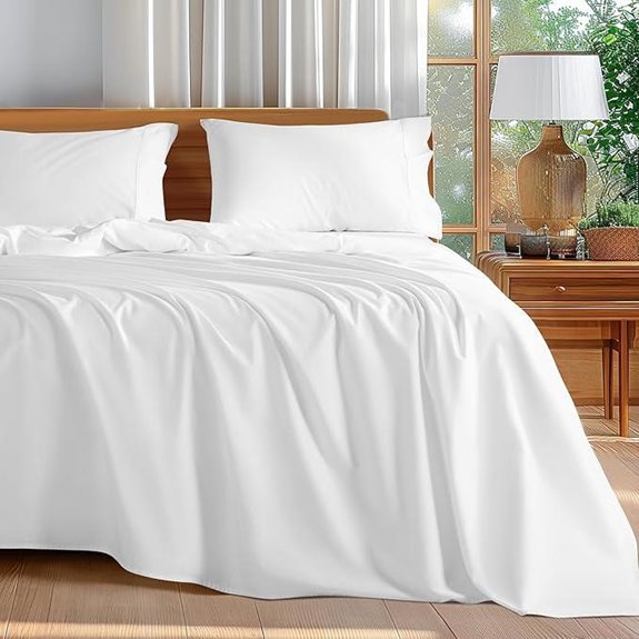 Shilucheng Queen Cotton Sheet Set 600 TC 4 Pcs