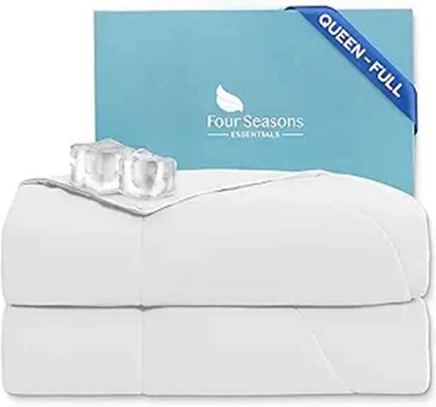 Four Seasons Essentials Cooling Comforter - Queen Size 90 x 90 - White
