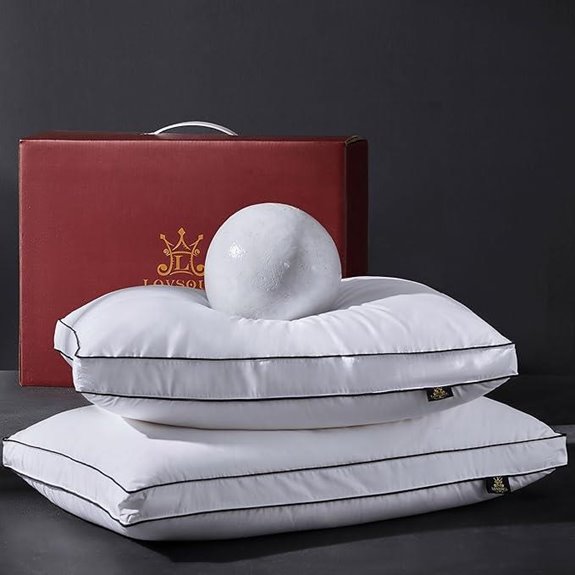 L LOVSOUL Goose Feather Down Pillow Set Queen Size