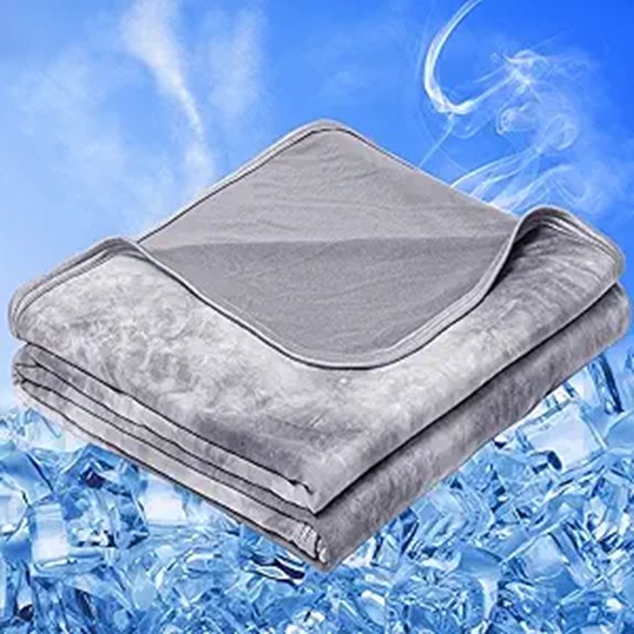 Cooling Blanket for Hot Sleepers Queen Size Gray