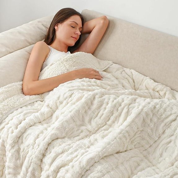 Wemore Weighted Fleece Blanket Queen Size 15lbs