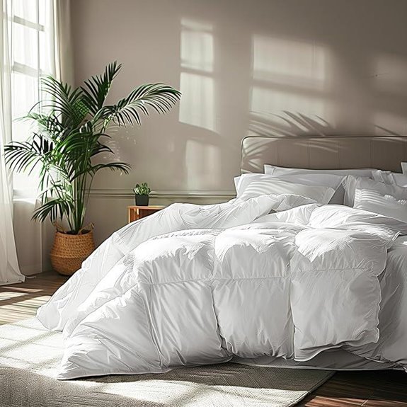 queen sized goose feather comforter