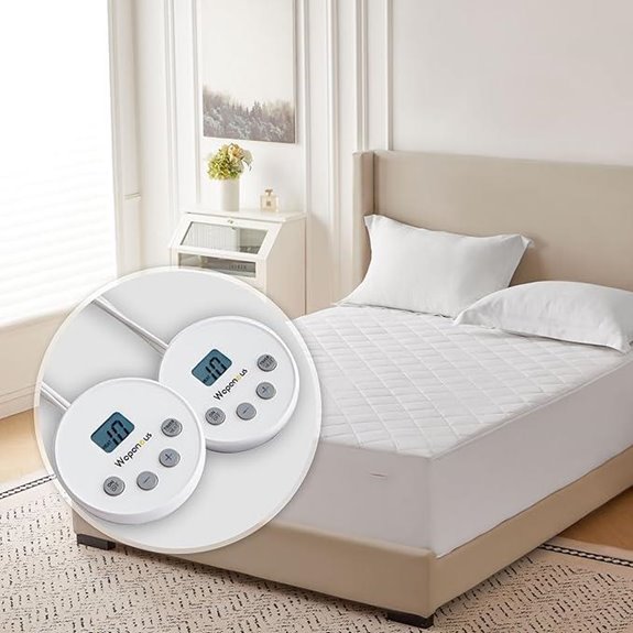 Wapaneus Queen Heated Mattress Pad with Dual Control