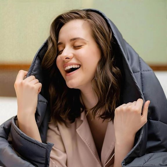 Smart Queen Weighted Blanket (48x72,15lbs) for Adults