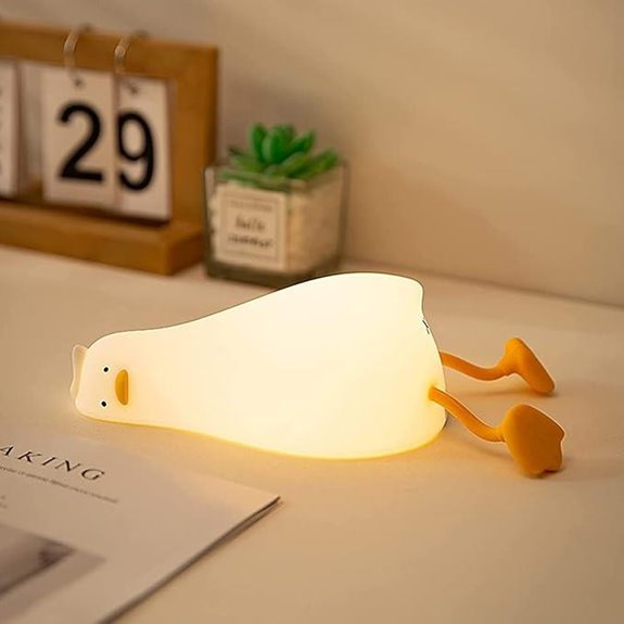 HAPPYBAG LED Duck Night Light Dimmable & Rechargeable