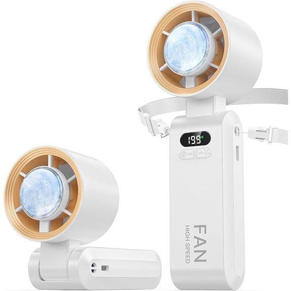 Portable Turbo Fan with Cooler 20H Rechargeable White
