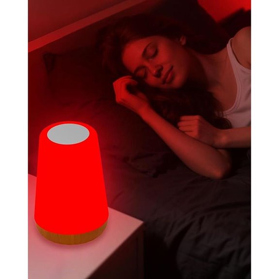 TLAOTNIY Red Sleep Aid Lamp Dimmable Relaxation