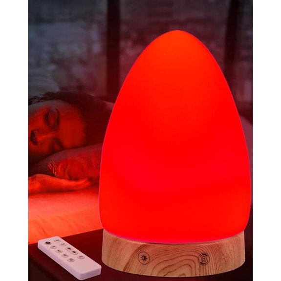 Red Night Light Lamp with Remote and USB Charging
