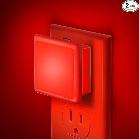 JandCase 2-Pack Red Night Light with Auto Sensor