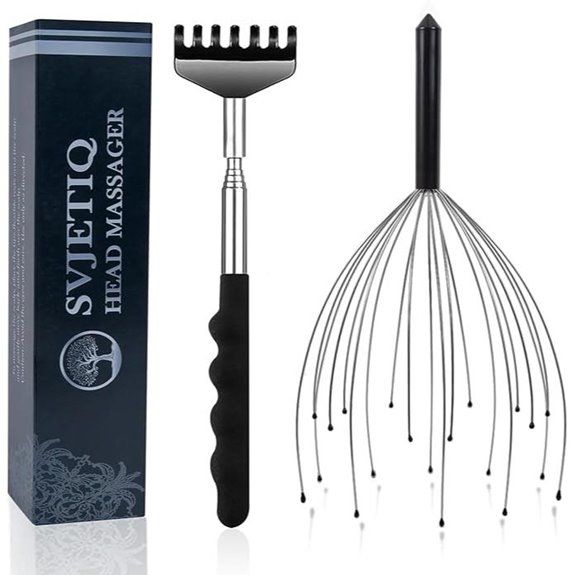 Head Massager & Back Scratcher Set for Relaxation