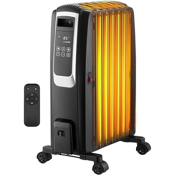 Oil Filled Radiator Heater with Remote & Timer
