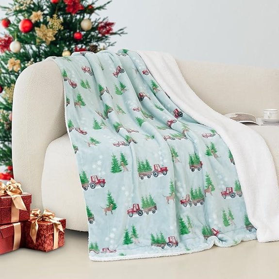 Elegant Comfort Reversible Flannel Sherpa Throw (50x60)
