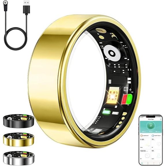 Smart Ring Fitness Tracker with Heart Rate & Sleep