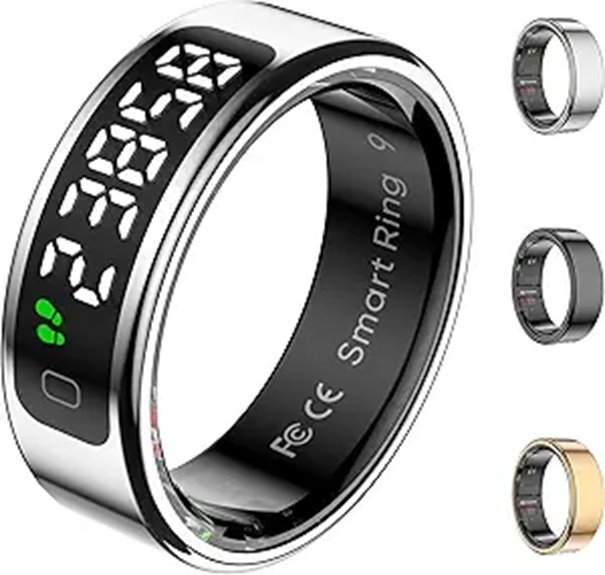 Smart Ring Fitness & Sleep Tracker with Display