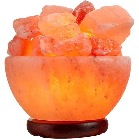 Himalayan Salt Lamp Bowl with Crystal Chunks